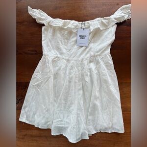 NWT Princess Polly Women’s  As I Am Romper White Size 6